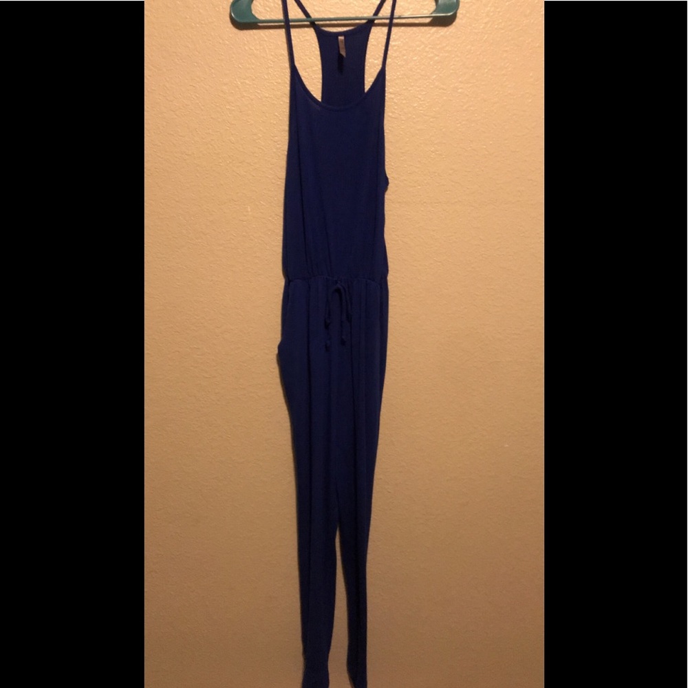 Royal Blue Pants Romper